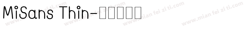 MiSans Thin字体转换